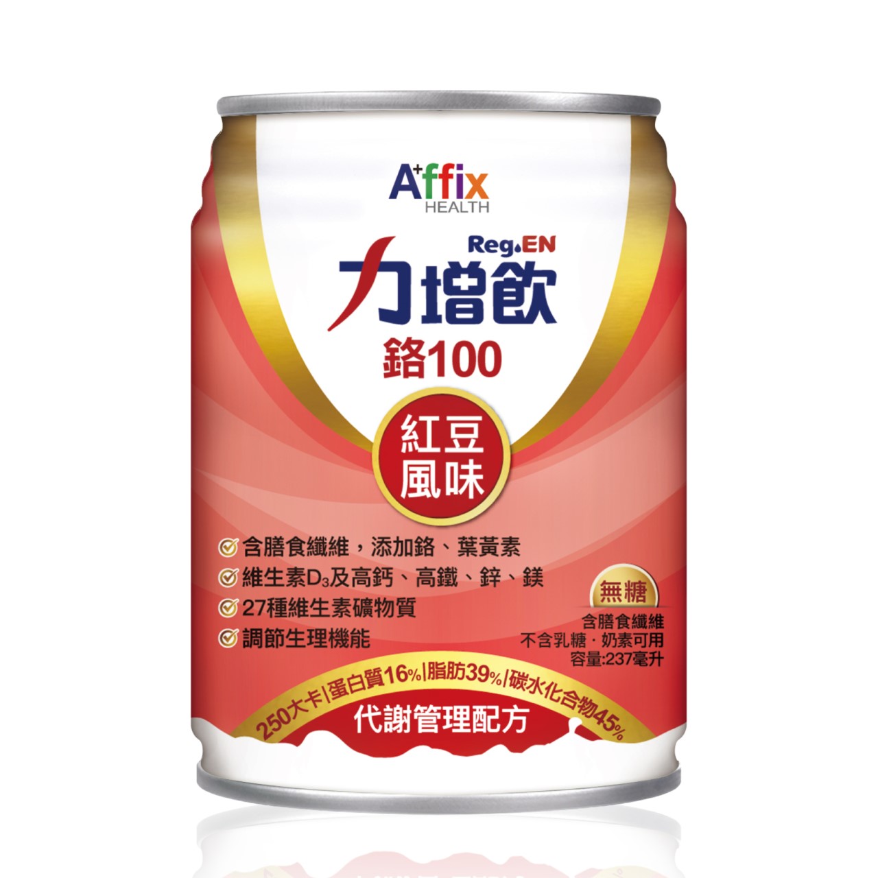 力增飲-鉻100(紅豆)237ML*18罐(新包裝)