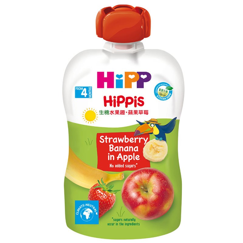 HiPP喜寶生機水果趣 - 蘋果草莓 6入