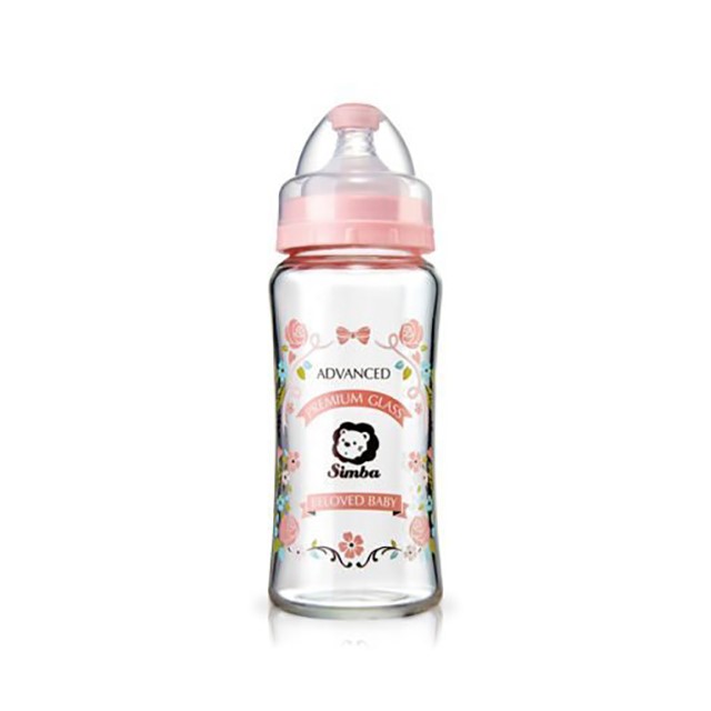 蘿蔓晶鑽寬口玻璃大奶瓶270ml