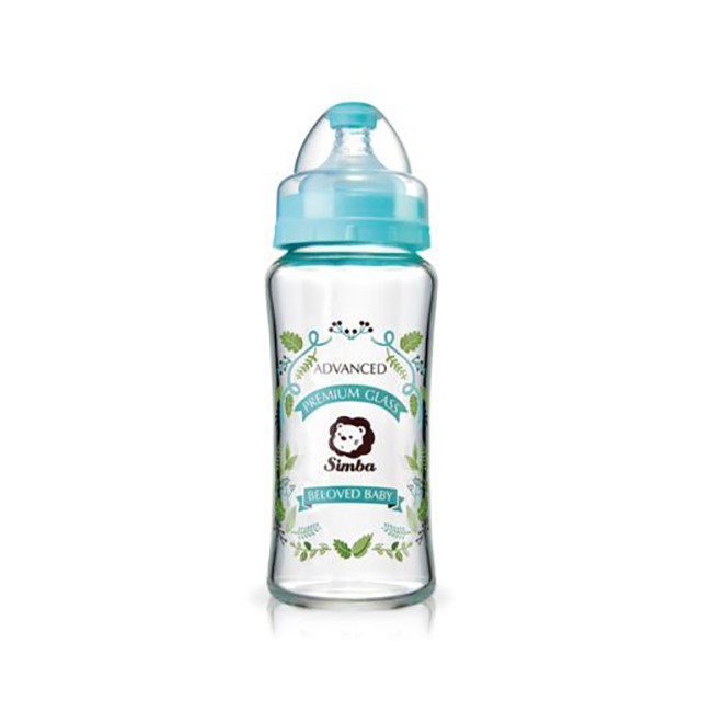 蘿蔓晶鑽寬口玻璃大奶瓶270ml