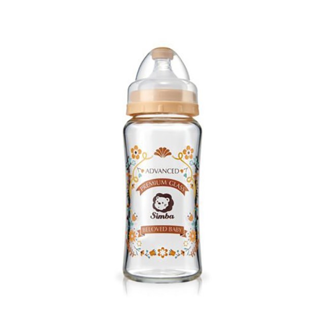 蘿蔓晶鑽寬口玻璃大奶瓶270ml